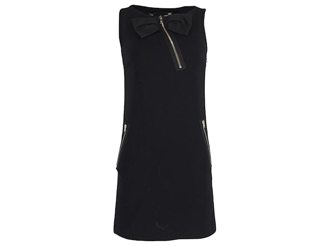 Love Moschino Mini-robe droite en coton noir  ref.1053092